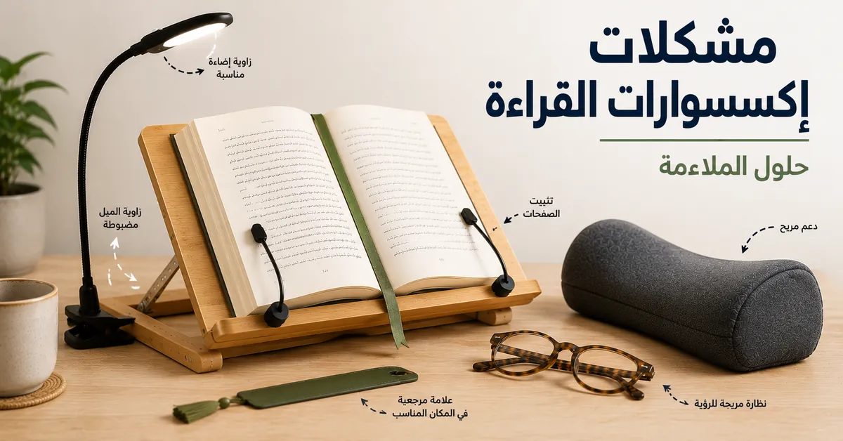 إكسسوارات قراءة تم ضبطها لحل مشكلات شائعة في الملاءمة والراحة والترتيب