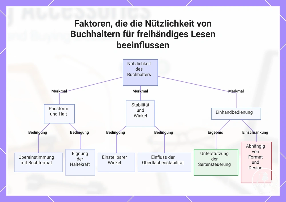 Faktoren, die die Nützlichkeit von Buchhaltern für freihändiges Lesen beeinflussen