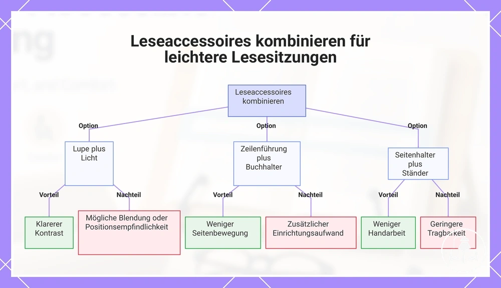 Leseaccessoires kombinieren für leichtere Lesesitzungen