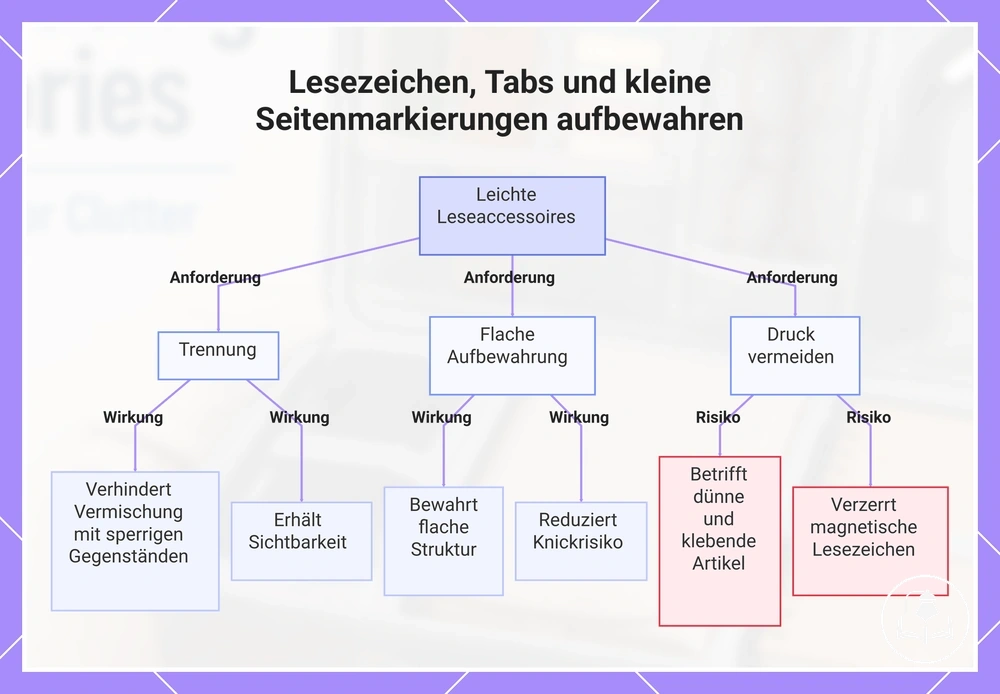 Lesezeichen, Tabs und kleine Seitenmarkierungen aufbewahren