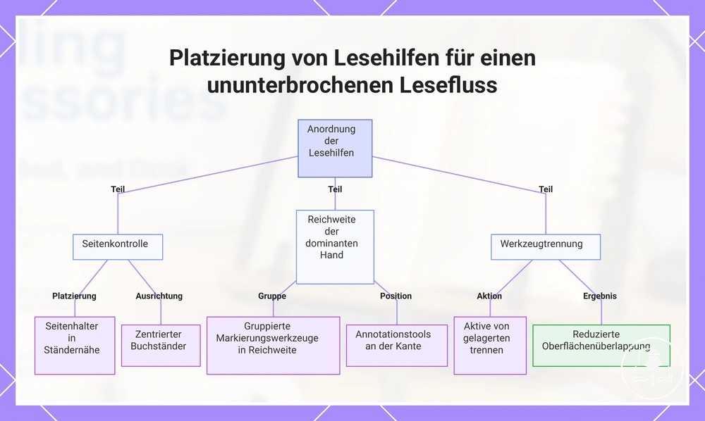 Platzierung von Lesehilfen für einen ununterbrochenen Lesefluss