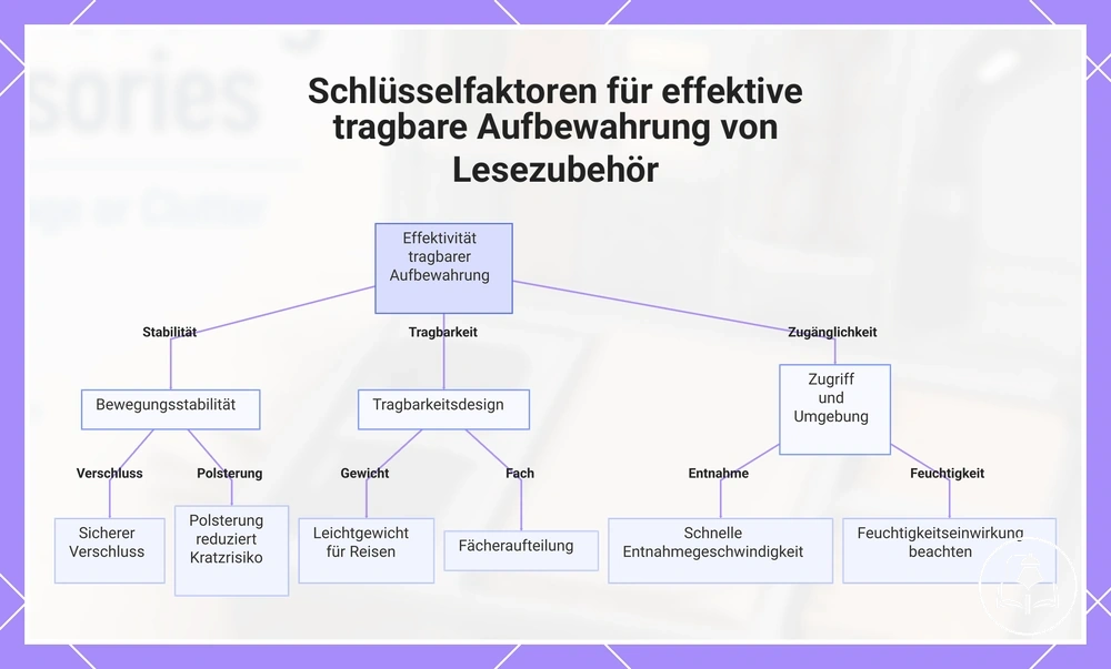 Schlüsselfaktoren für effektive tragbare Aufbewahrung von Lesezubehör