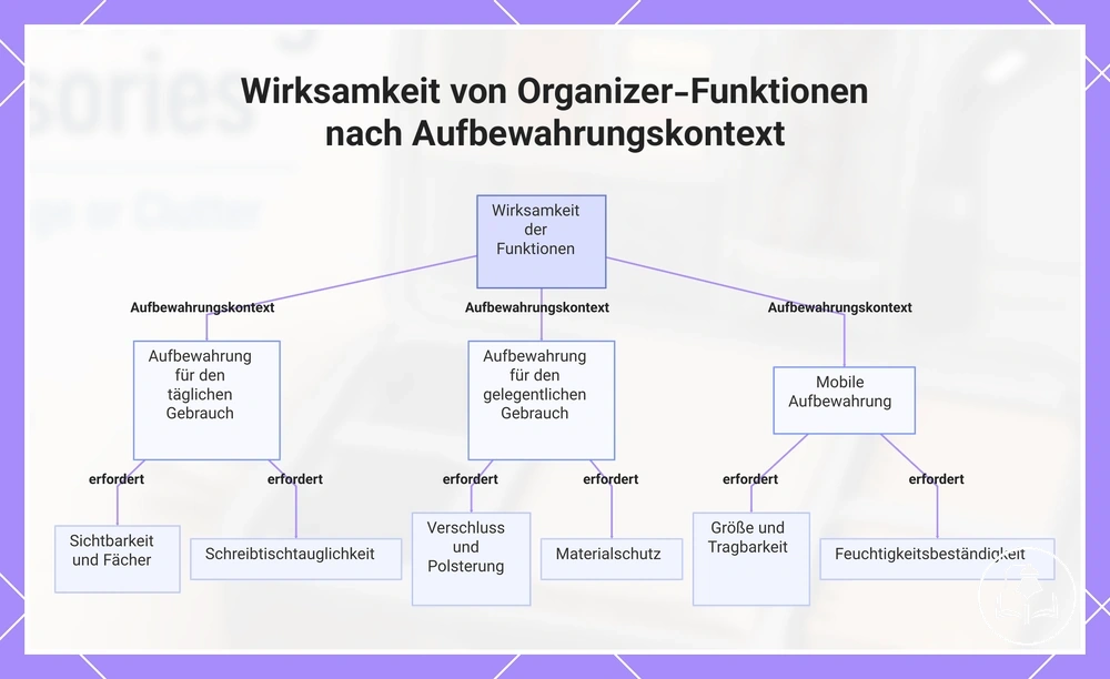 Wirksamkeit von Organizer-Funktionen nach Aufbewahrungskontext