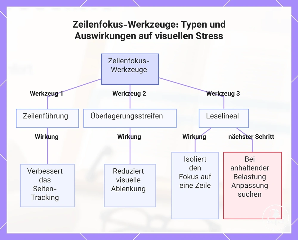 Zeilenfokus-Werkzeuge: Typen und Auswirkungen auf visuellen Stress