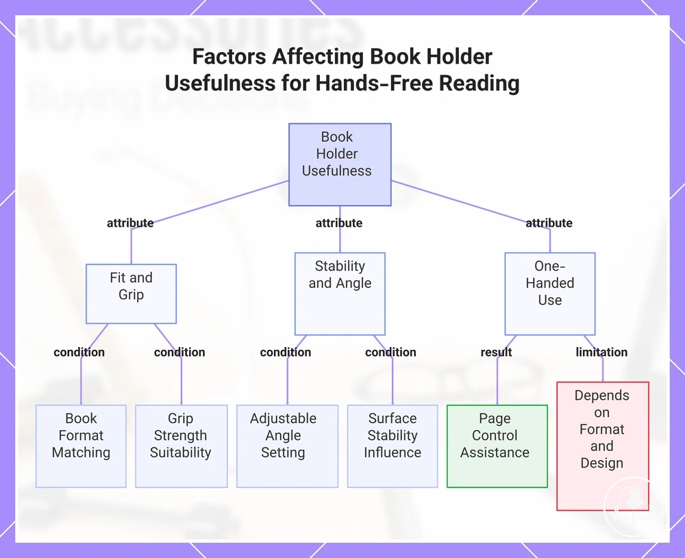 Factors Affecting Book Holder Usefulness for Hands-Free Reading