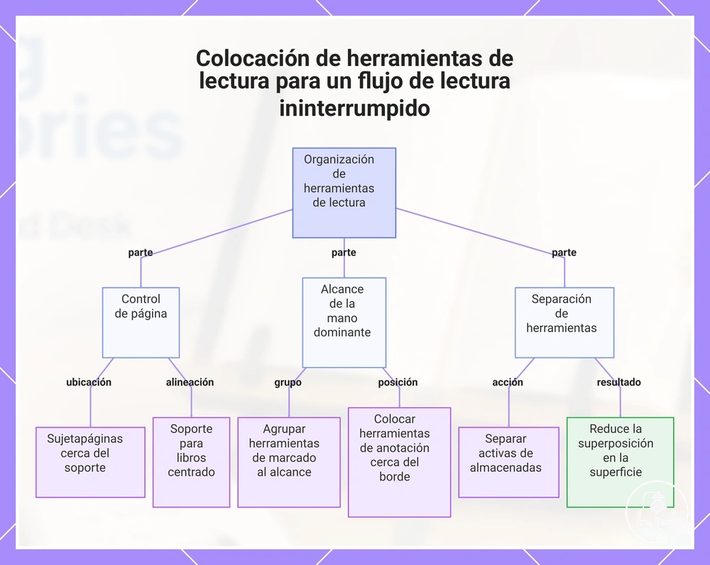 Colocación de herramientas de lectura para un flujo de lectura ininterrumpido