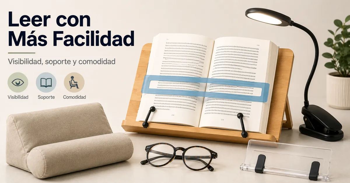 Accesorios de lectura accesible para mejorar la visibilidad, el soporte del libro y la comodidad