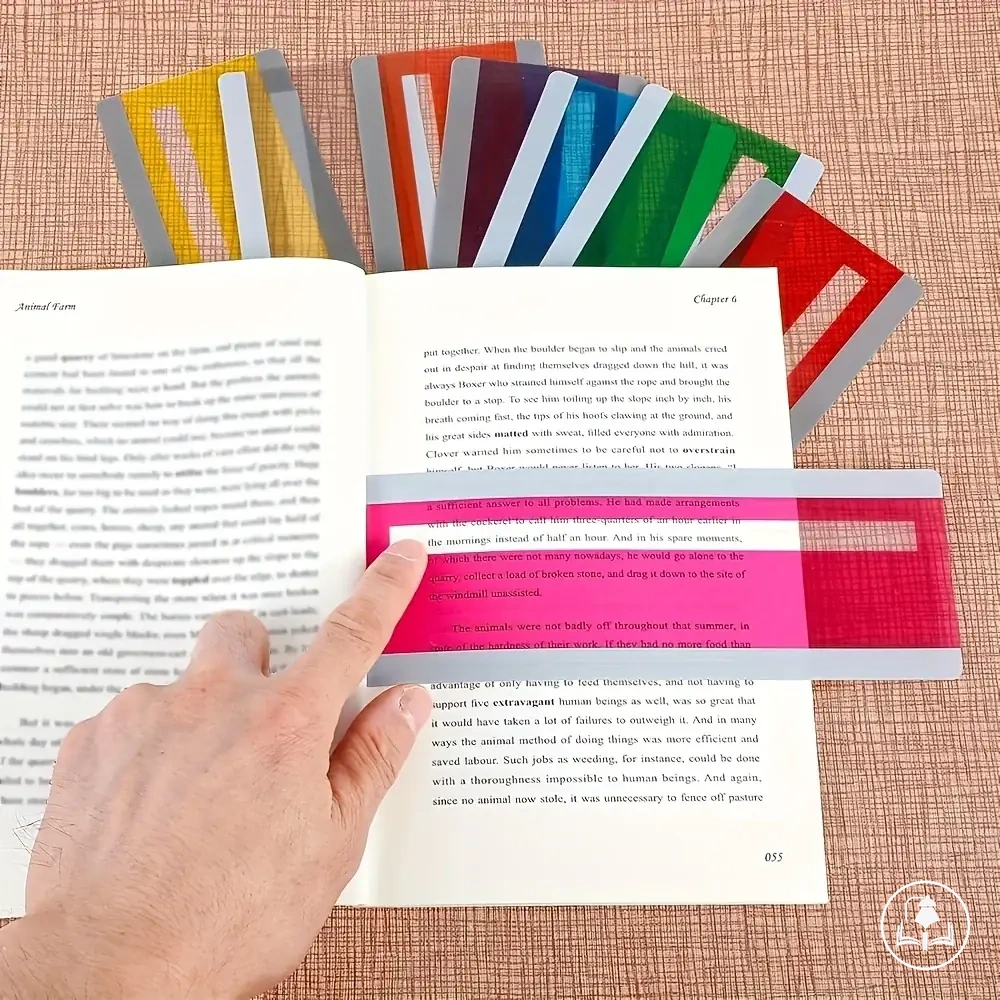 Bandes de lecture colorées pour l’aide à la lecture en classe ou à la maison