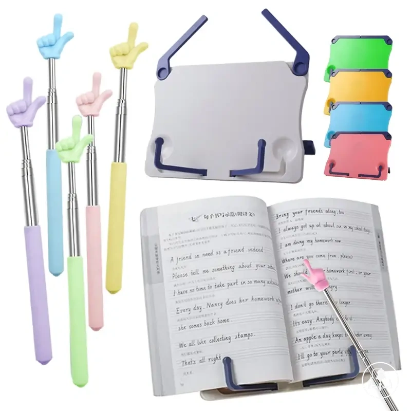 Support pliable portable pour livres, partitions, téléphones ou tablettes