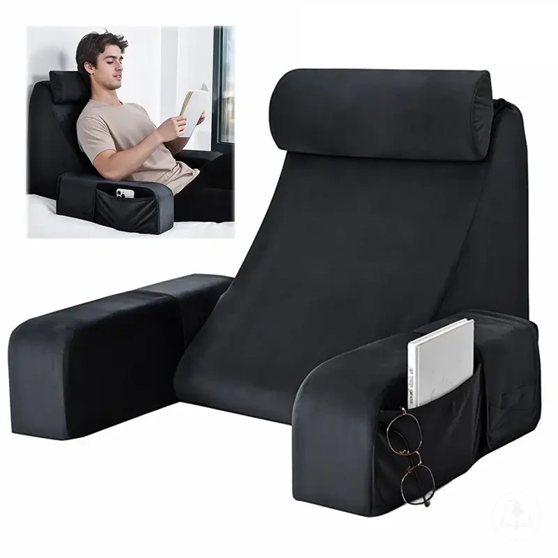 Coussin de lecture souple à accoudoirs pour soutenir le dos en lisant ou en travaillant