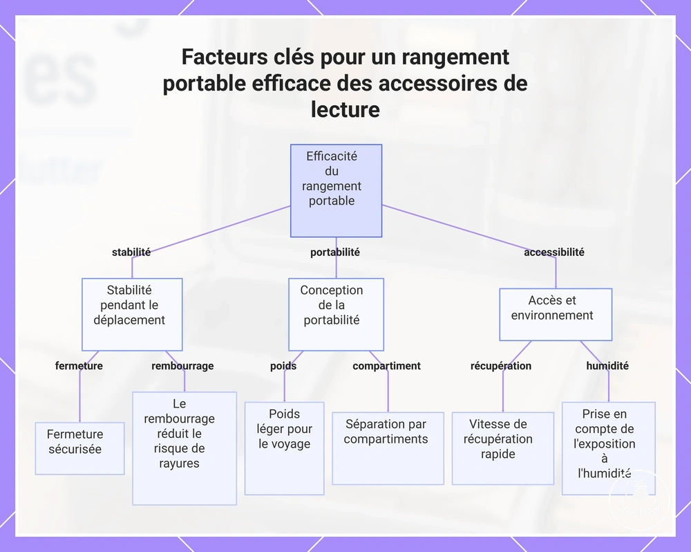Facteurs clés pour un rangement portable efficace des accessoires de lecture