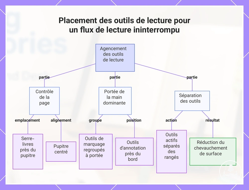Placement des outils de lecture pour un flux de lecture ininterrompu