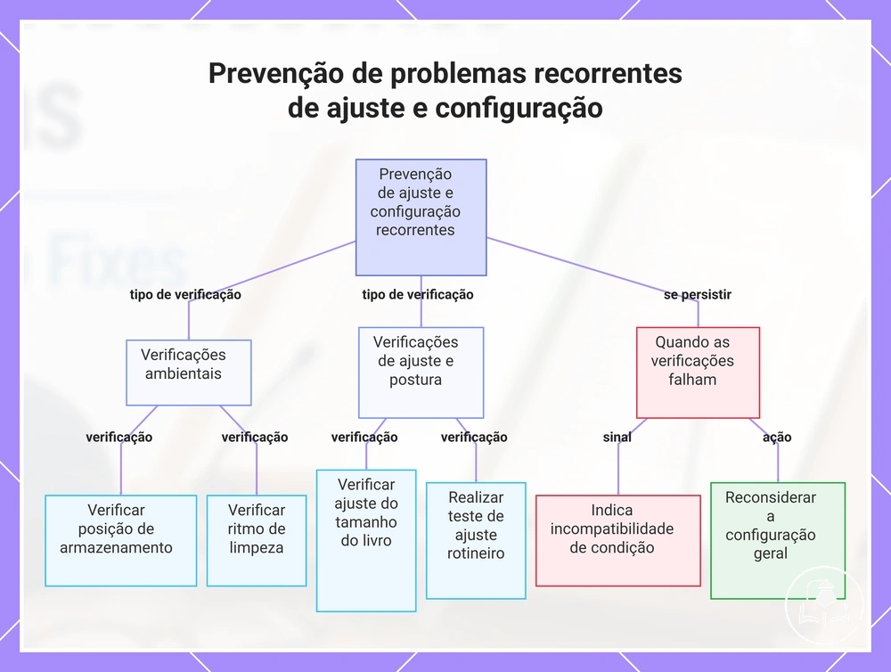 Prevenção de problemas recorrentes de ajuste e configuração