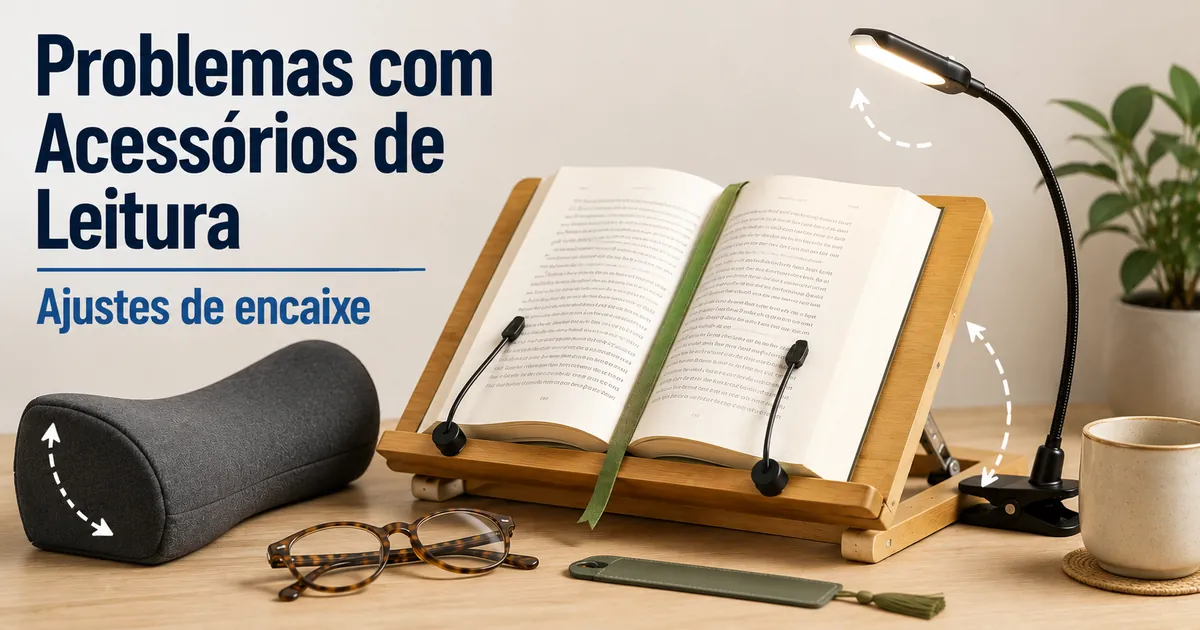 Acessórios de leitura ajustados para corrigir problemas comuns de encaixe, conforto e preparo