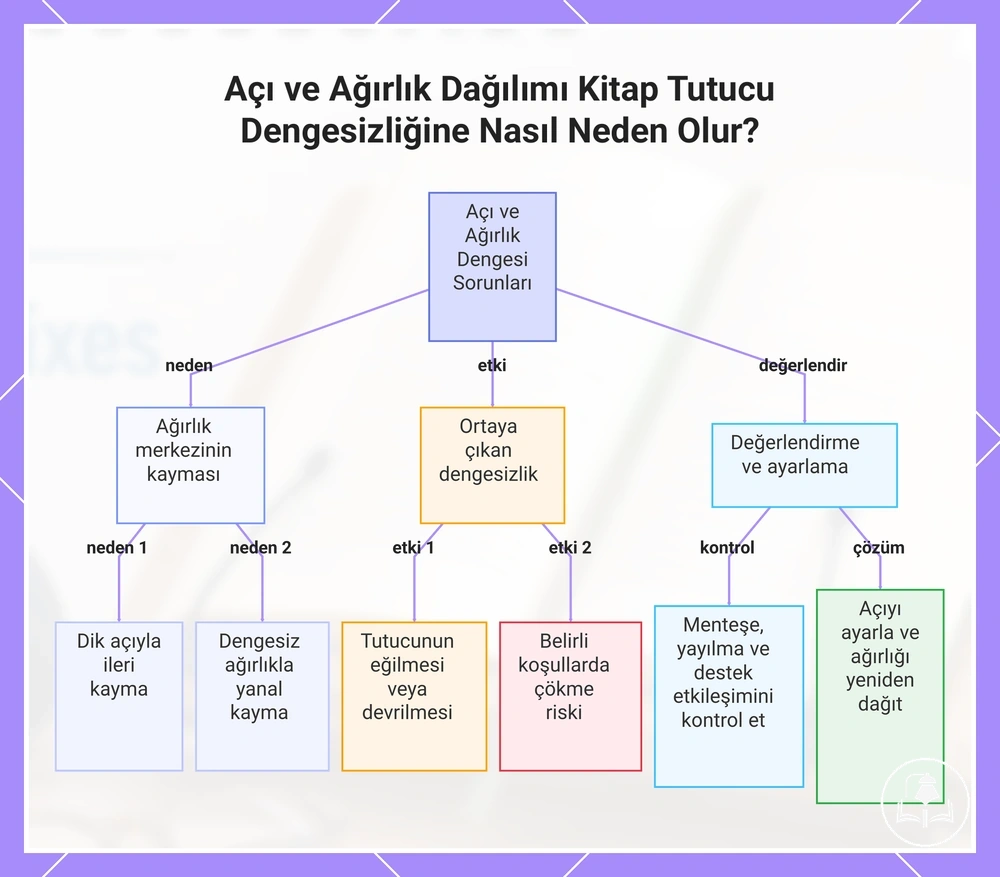 Açı ve Ağırlık Dağılımı Kitap Tutucu Dengesizliğine Nasıl Neden Olur?